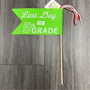 5th grade First Day of School / Last Day of School Felt Pennant Flag, New!